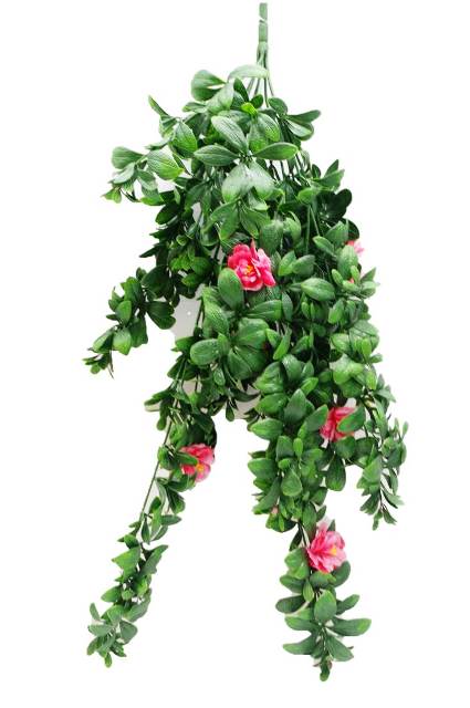 1005880_2__3 Hanging Pink Rose Stem UV 85cm - Image 1
