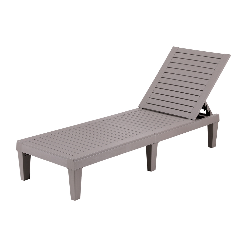 FF-LOUNGE-PP-BR-202505131404-00 Gardeon Sun Lounge Adjustable Recliner Patio Outdoor Furniture Lightweight Grey - Image 1
