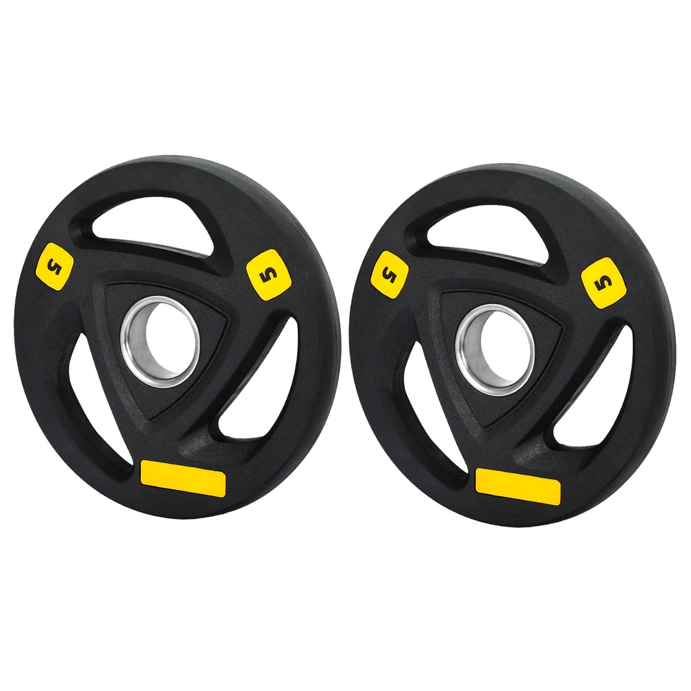FIT-K-DB-PL-SET-10KG-205322-00 Everfit Weight Plates Olympic 5kgx2 Dumbbells Barbells Plate Weight Lifting Home - Image 1