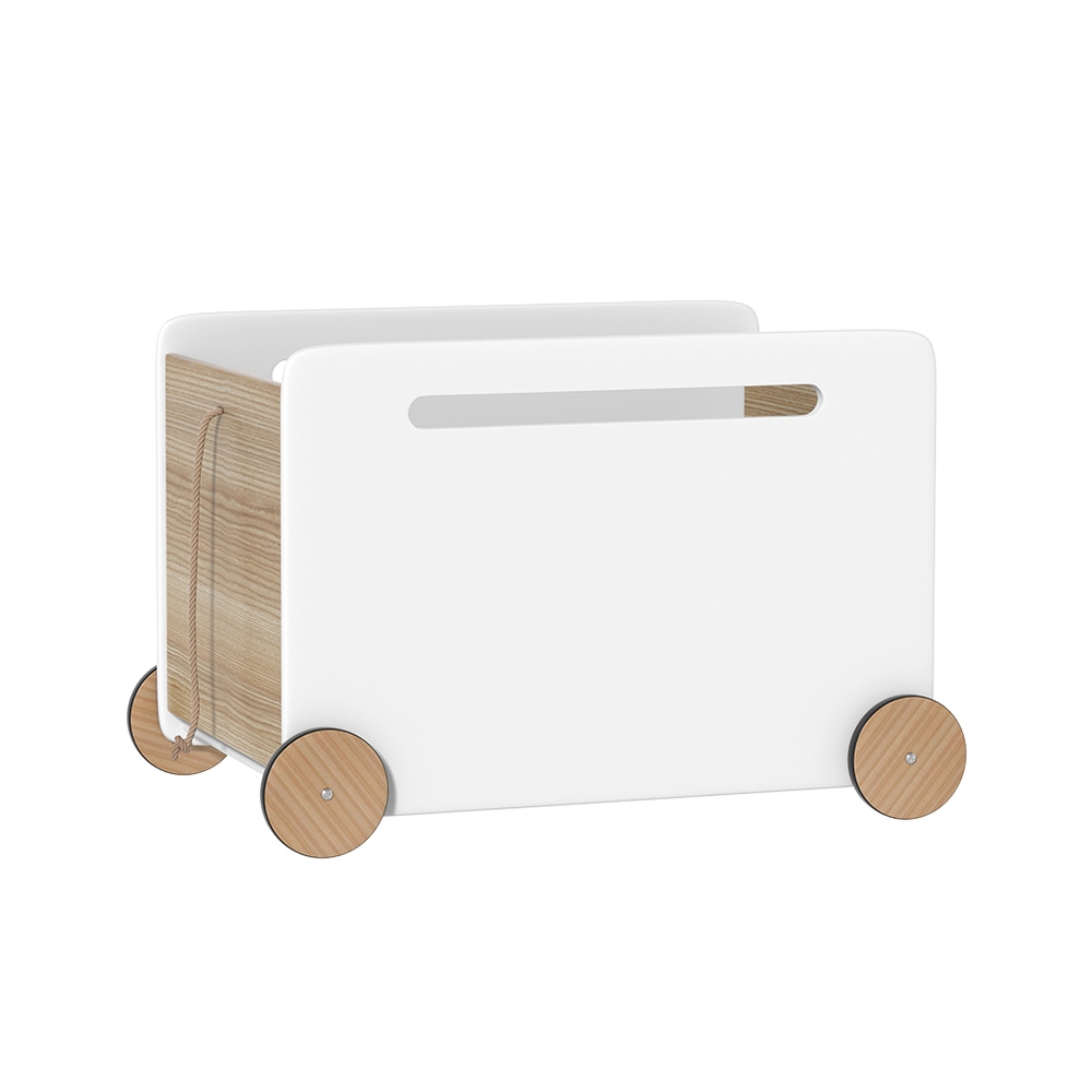 FURNI-G-TOY-CAR-WH-139409-00 Keezi Kids Toy Box Container Children Chest Storage Clothes Organiser Wheels - Image 1