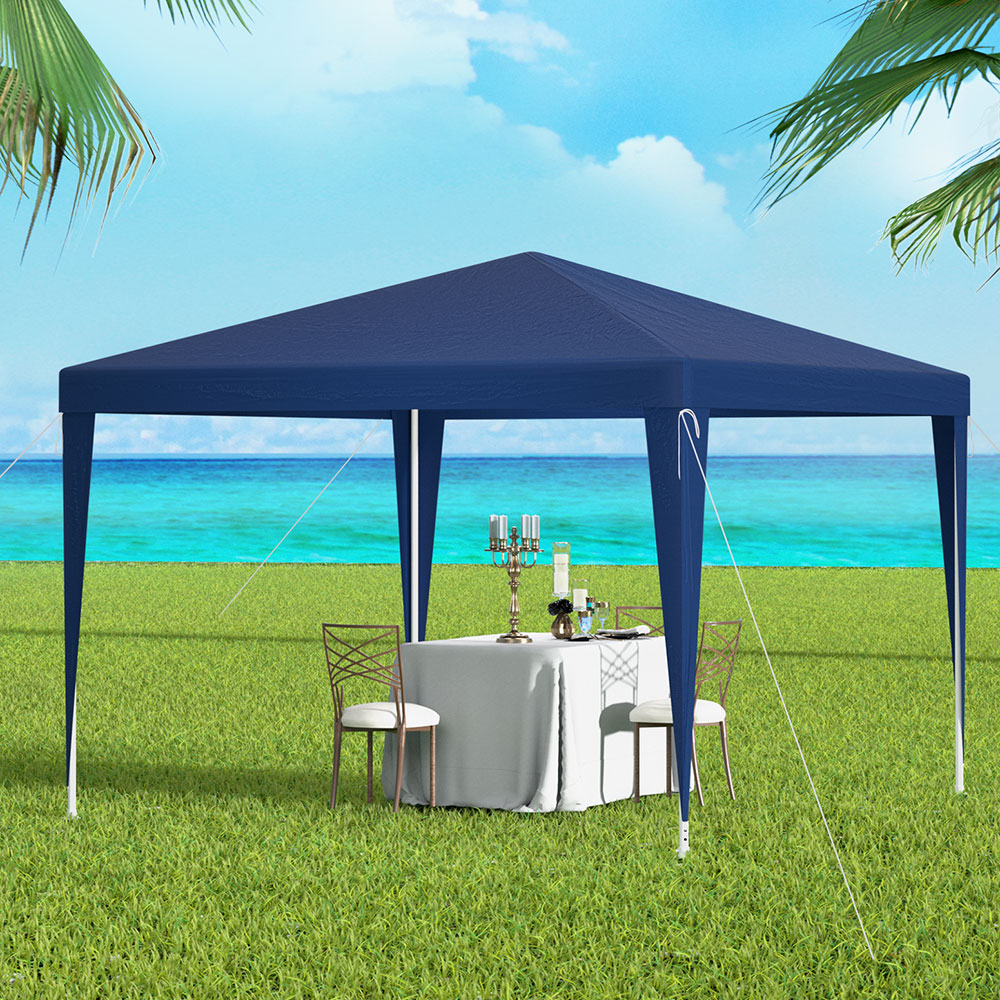 GAZEBO-WED-T-FG-3X3-BL-183419-06 Instahut Gazebo 3x3m Wedding Party Marquee Tent Outdoor Event Camping Canopy Shade - Image 1