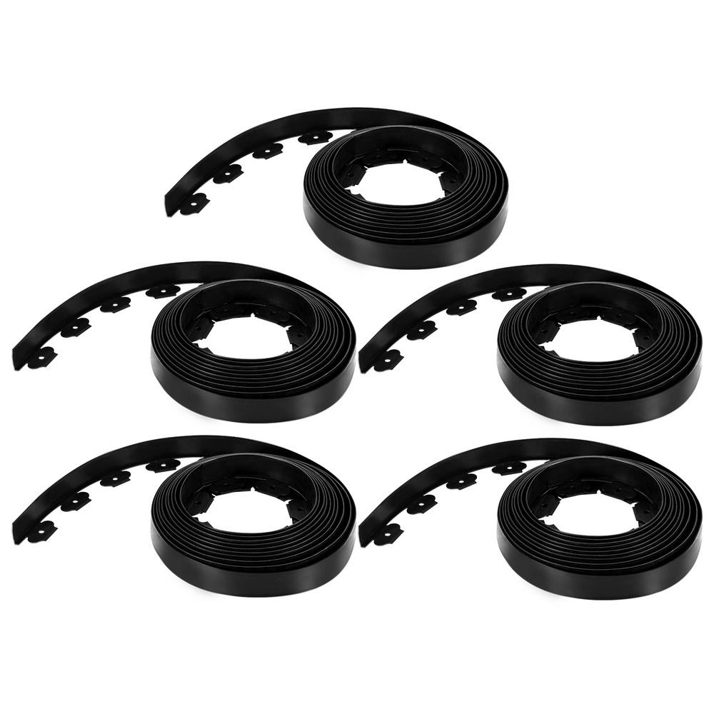 GE-PE-50-BK-173367-00 Green Fingers Garden Edging 5CM x 10M Border Support Landscape Edge Black X5 - Image 1