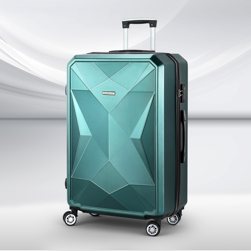 LUG-ABS-DM-28-AR-150656-03 Wanderlite 28-inch Luggage Set with TSA Lock�ABS Hard Shell Travel Suitcase Organiser Luggage Case Atrovirens - Image 1