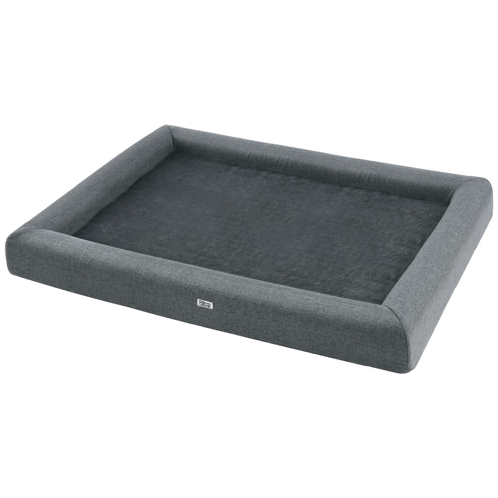 PET-BED-CUSHION-L115-GR-191871-00 i.Pet Pet Bed Dog Cat Extra Large Calming Soft Sofa Cushion Egg Crate Washable Grey - Image 1