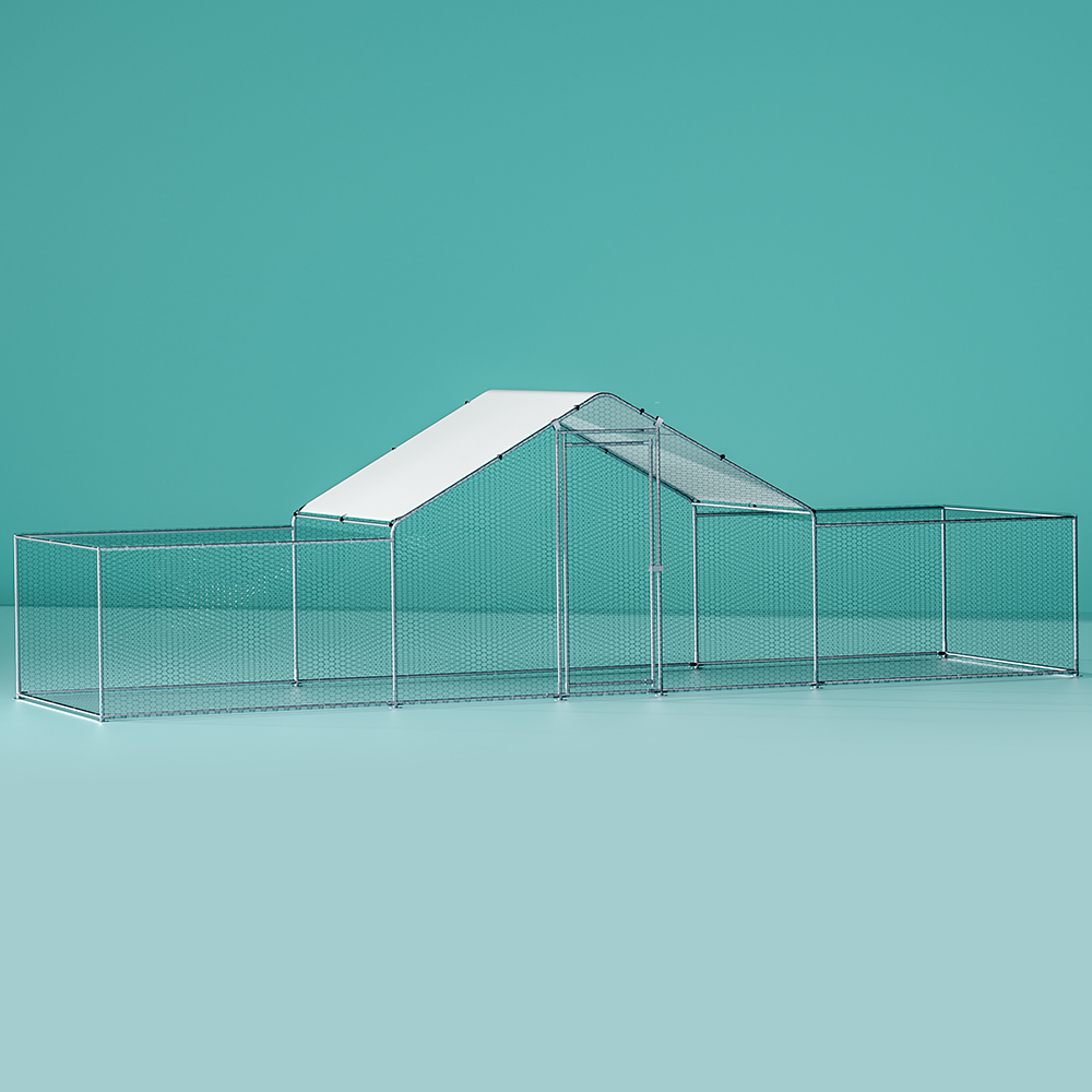 PET-CHICK-CAGE-2X7-AB-173831-04 i.Pet Chicken Coop Cage Run Rabbit Hutch Large Walk In Hen House Cover 7mx2mx2m - Image 1