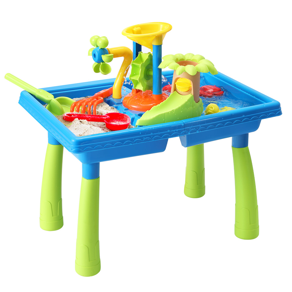 PLAY-WINDMIL-BU-183582-00 Keezi Kids Sand and Water Table Windmill Shovel Outdoor Sandpit Toys Beach Play - Image 1