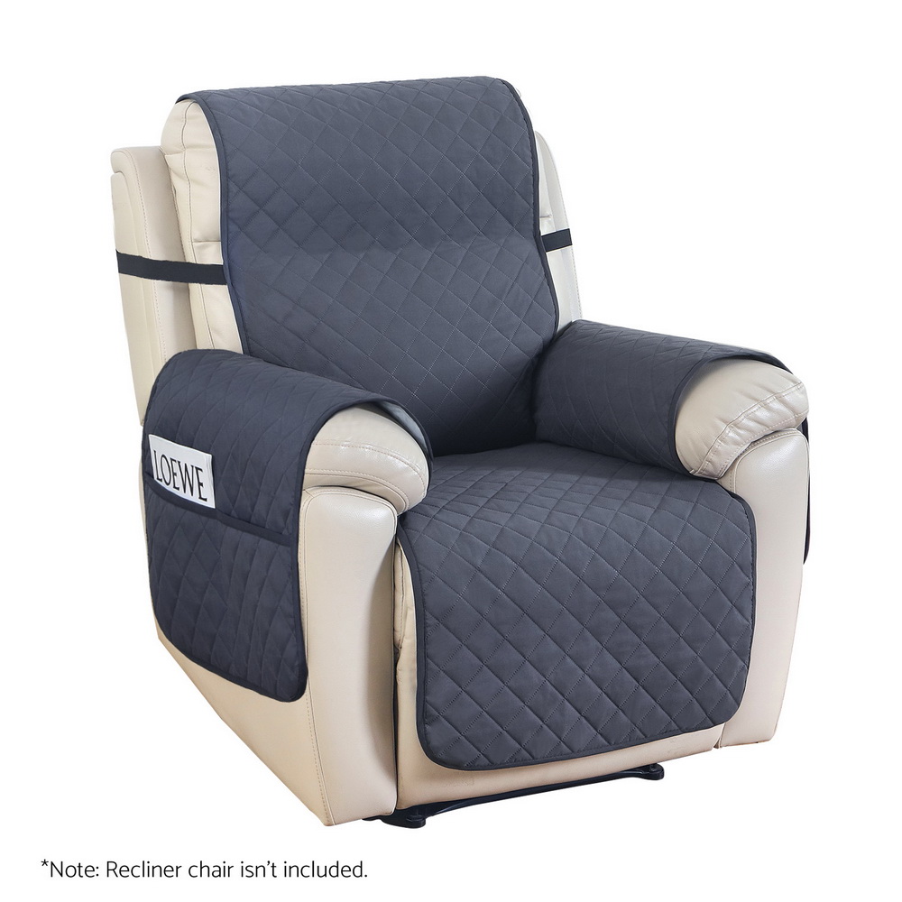 RCOVER-PAD-WP-GY-185569-00 Artiss Recliner Chair Cover 100% Water Resistant Grey - Image 1