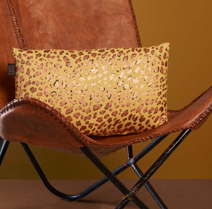 V107-1208202-200760-00 Felidea Cotton Yellow Cushion by Bedding House - Image 1