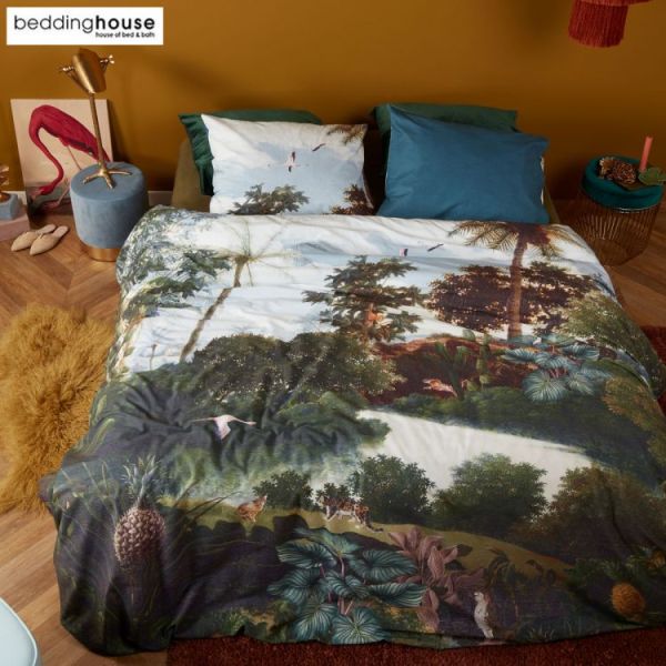 V107-1316006-200822-00 Voyage At Home Cotton Green Quilt Cover Sets by Bedding House King - Image 1