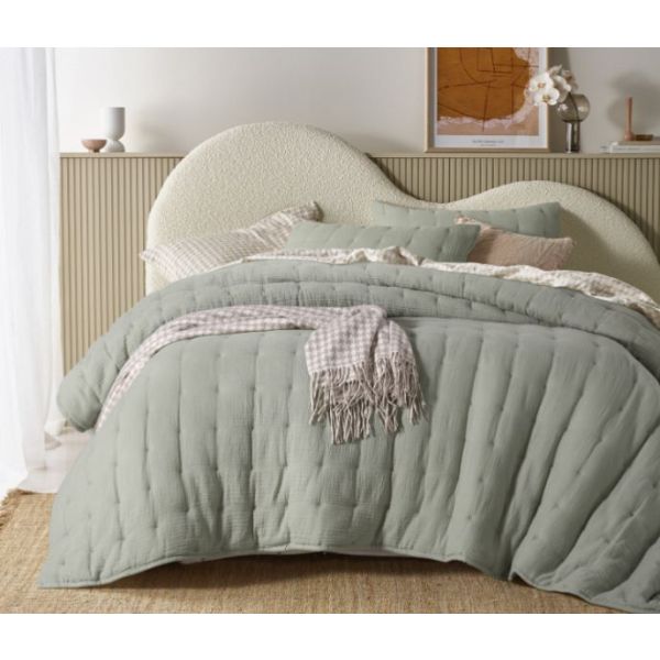 V107-5093287-200507-00 Hugo Sage Coverlet by Vintage Design Homeware King - Image 1