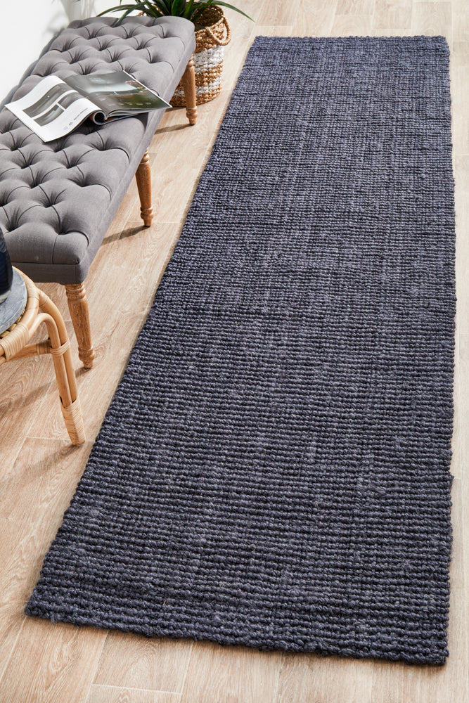 V107-ATR-BKR-NAV-300X80-207123-00 Atrium Barker Navy Runner by Rug Culture - 300X80CM - Image 1