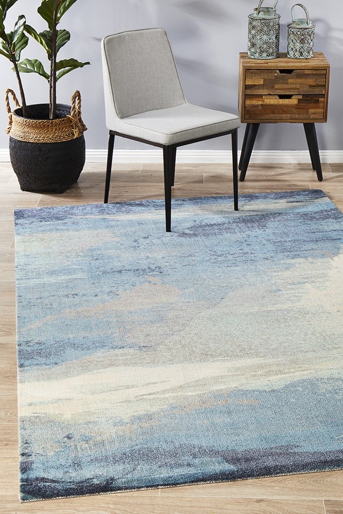 V107-CIT-563-BLUE-300X76-207507-00 City 563 Blue by Rug Culture - 300X76CM - RUNNER - Image 1
