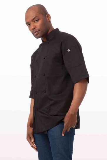 V107-JLCV-BLK-3XL-217759-00 Montreal Cool Vent Men's Black 3XL Chef Jacket by Chef Works - Image 1