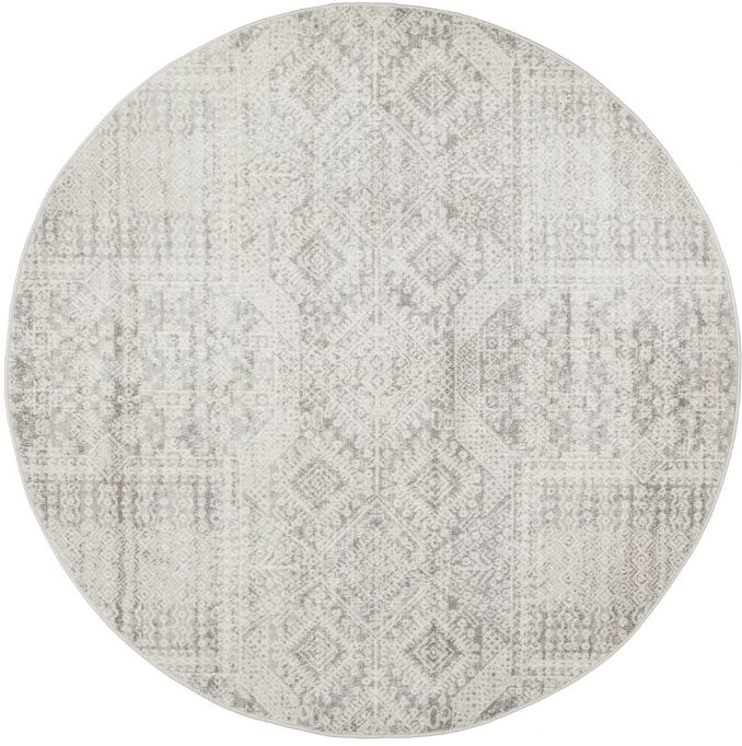 V107-MIR-351-SIL-150X150-208292-00 Mirage 351 Silver Round By Rug Culture-150X150CM - ROUND - Image 1
