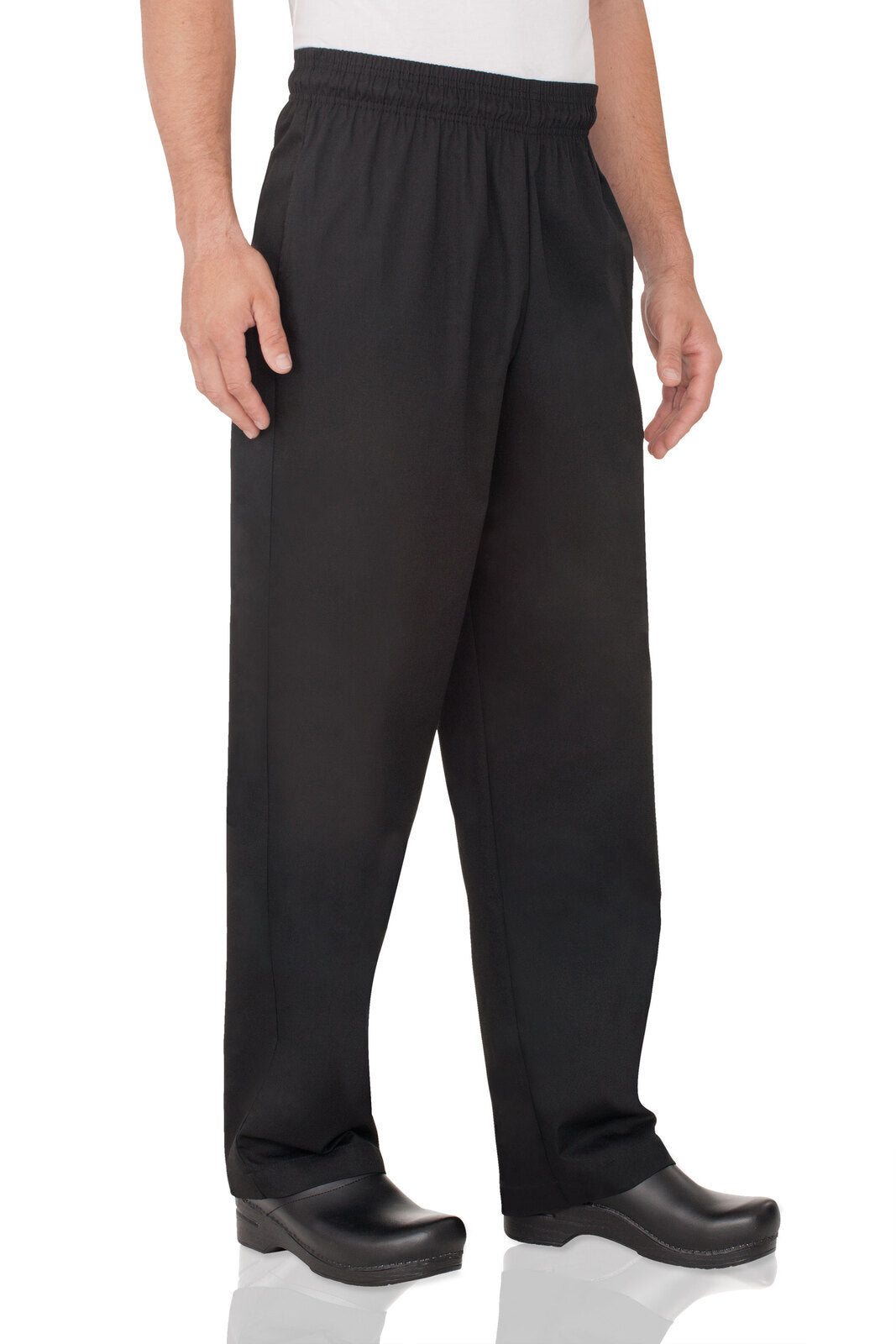 V107-NBBP-XXS-217921-00 Essential Men's Black XXS Baggy Chef Pants by Chef Works - Image 1