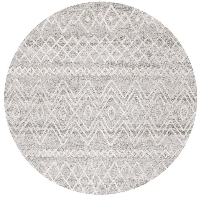 V107-OAS-453-GRY-240X240-207810-00 Oasis 453 Grey Round by Rug Culture-240X240CM - ROUND - Image 1