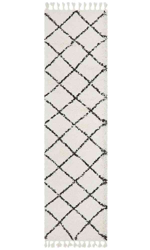 V107-SAF-22-WHT-300X80-207721-00 Saffron 22 White Runner by Rug Culture - 300X80CM - RUNNER - Image 1