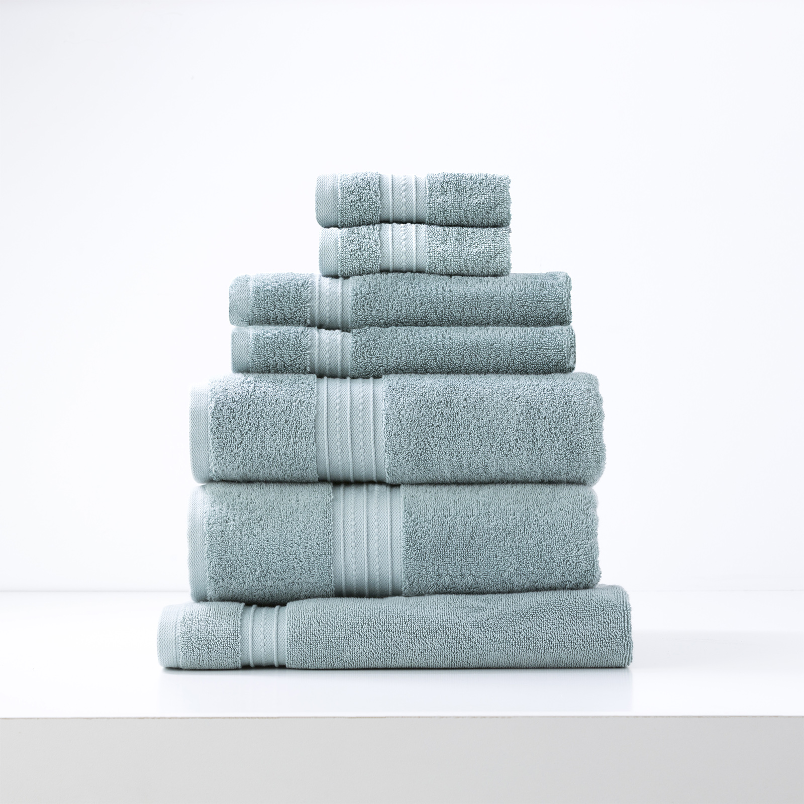 V107-SH313400-196149-00 Brentwood 650 GSM Low Twist 7 Piece Gray Mist Bath Sheet by Renee Taylor - Image 1