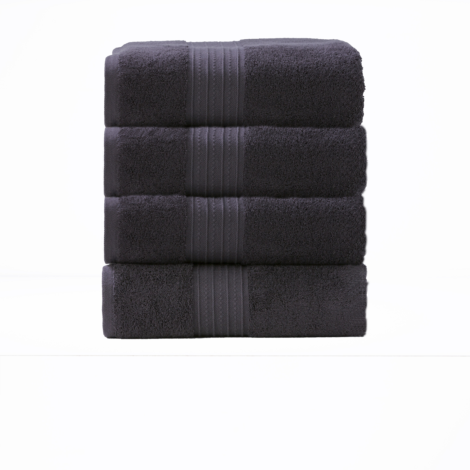 Brentwood 650 GSM Low Twist 4 Piece Carbon Bath Towel by Renee Taylor