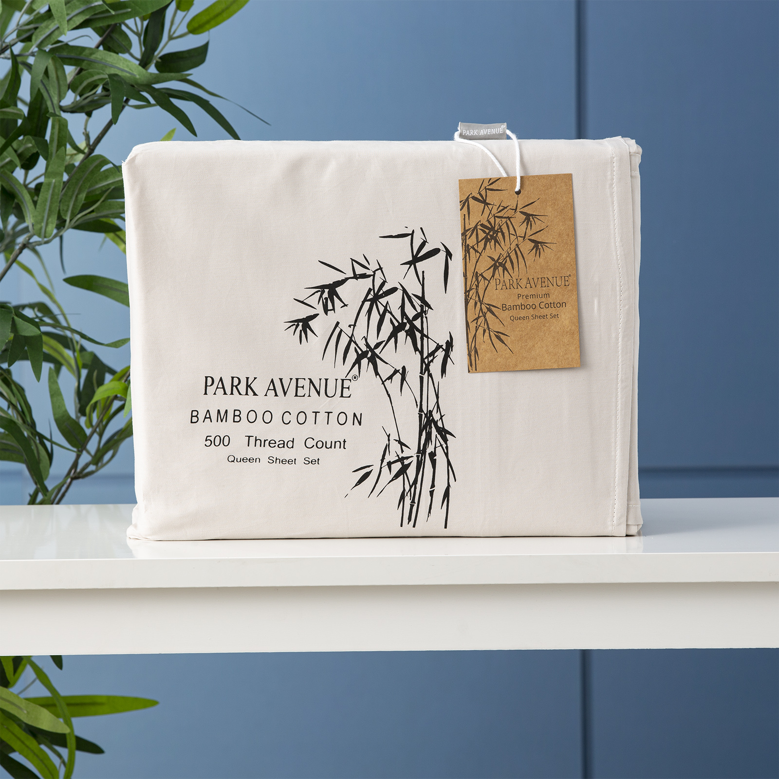 Bamboo Cotton 500 Thread Count Dove Sheet Sets by Park Avenue Mega Queen