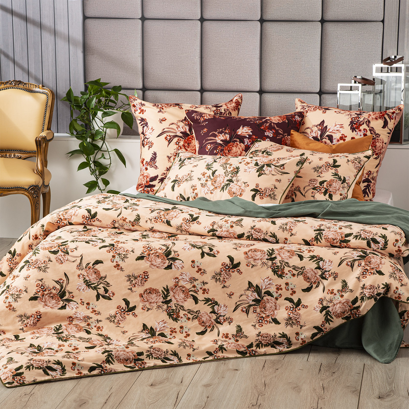 V107-SH317590-195669-00 300 TC Cotton Secret Garden European Pillowcase by Renee Taylor - Image 1