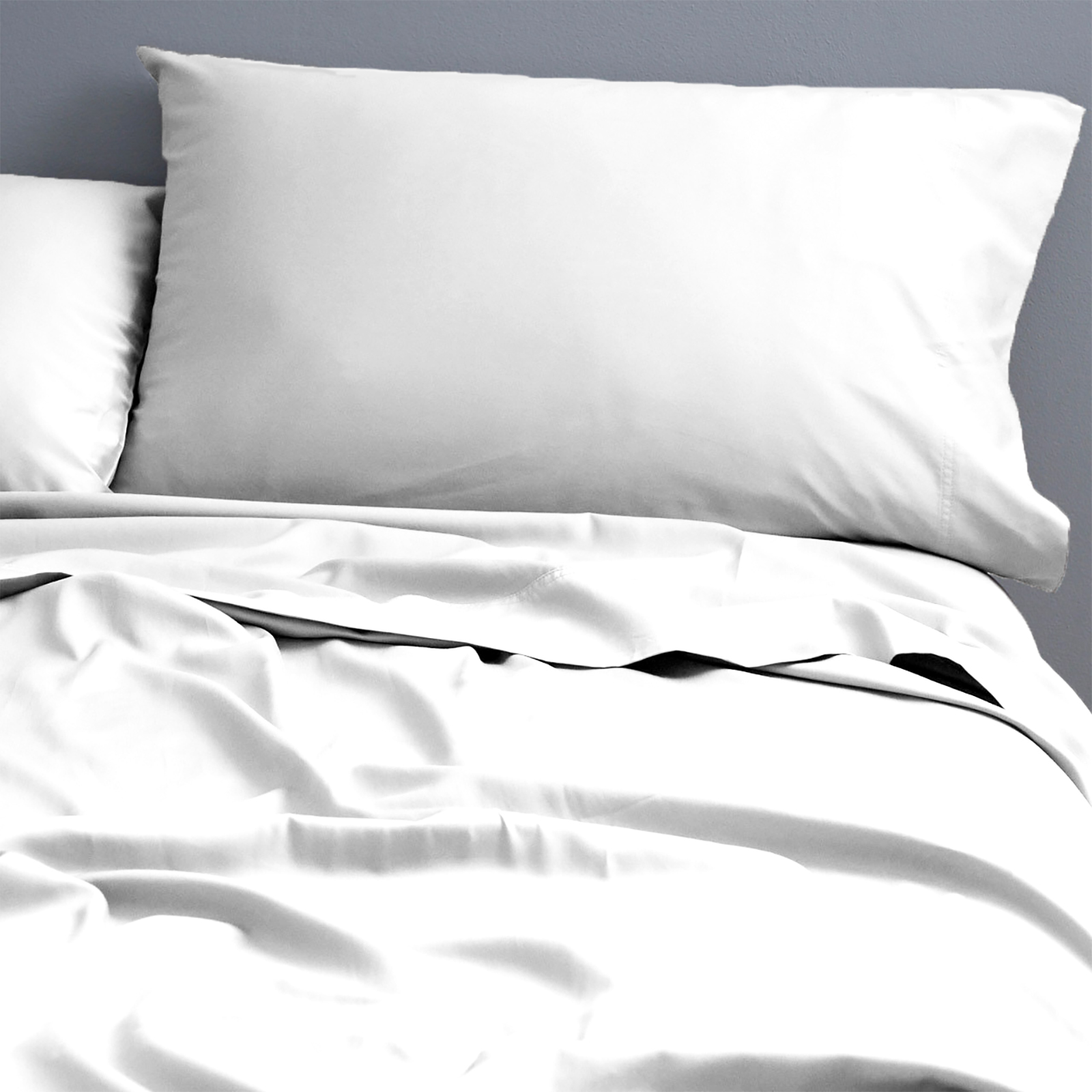V107-SH322450-196530-00 Natural Cotton 500 Thread Count White Sheet Set by Park Avenue Queen - Image 1