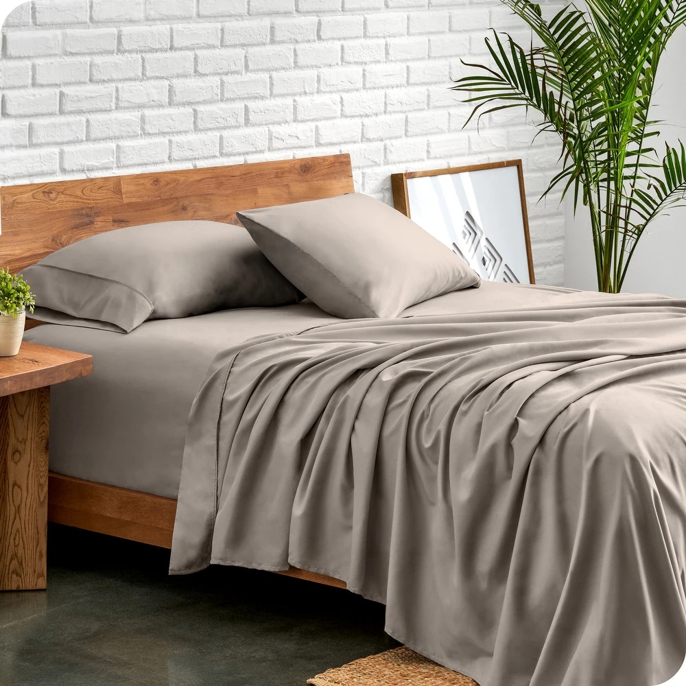 V107-SH327885-217483-00 Ddecor Home 1500 Thread count Premium Cotton Blend Sand Queen Sheet Set by Ddecor Home - Image 1
