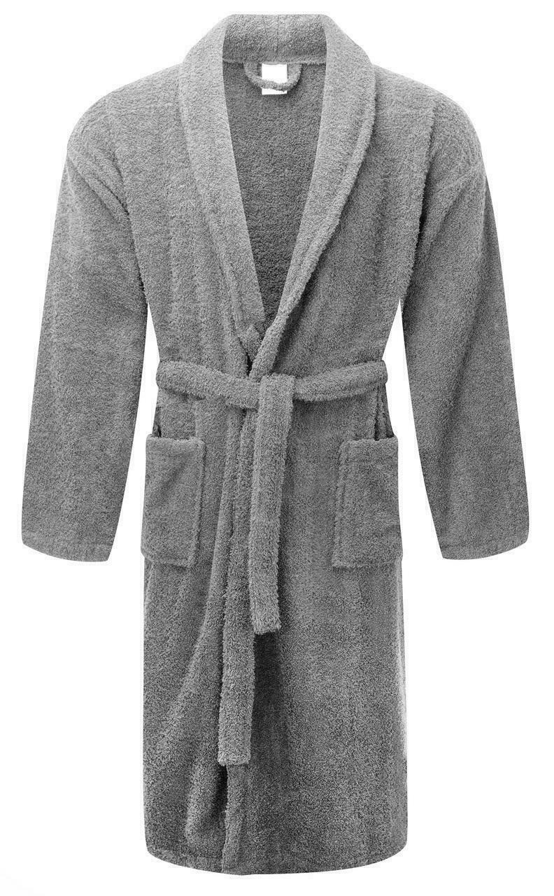 V107-SH328500-202332-00 Chalet Quick Dry Terry Cotton Fossil Small/ Medium Bath Robes by Renee Taylor - Image 1