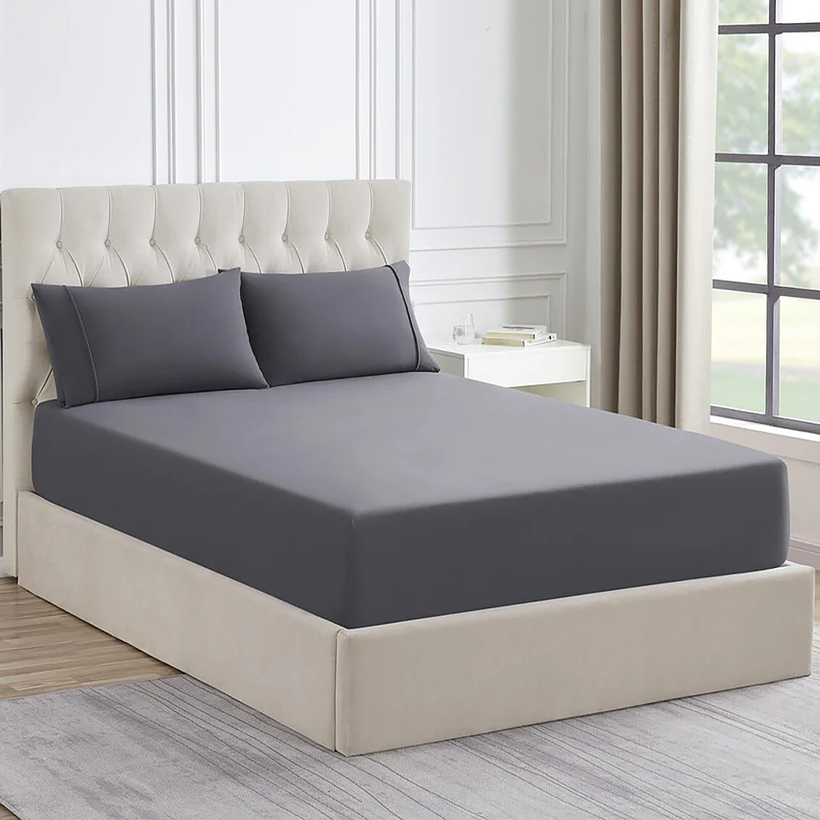 V107-SH329075-217516-00 Ddecor Home 1500 Thread count Premium Cotton Blend Granite King Combo Set by Ddecor Home - Image 1