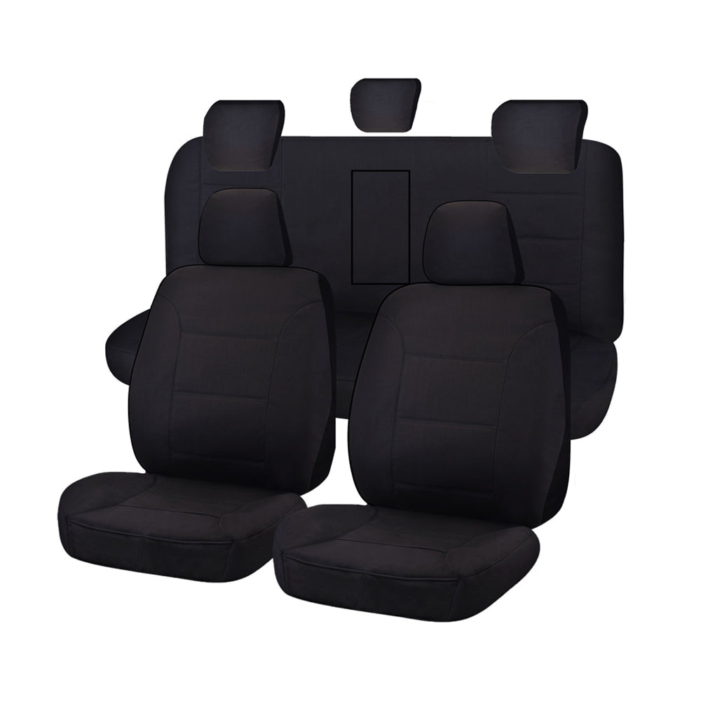 V121-ALTMCOL604_ALTMCOL604 Seat Covers for HOLDEN COLORADO RG SERIES FR 06/2012 - ON DUAL FR BLACK ALL TERRAIN - Image 1