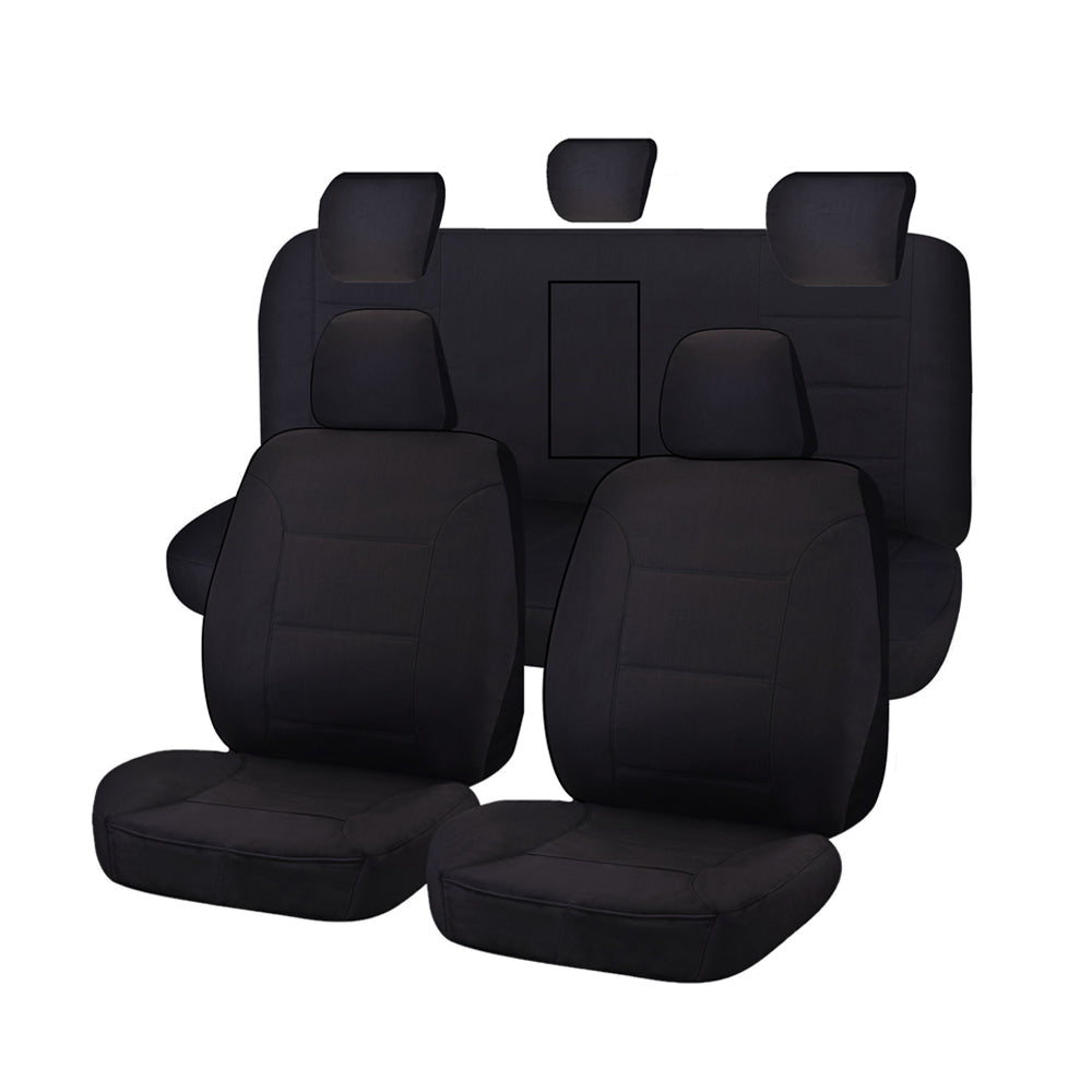 V121-ALTMDMX604_ALTMDMX604 Seat Covers for ISUZU D-MAX 06/2012 - ON DUAL CAB CHASSIS UTILITY FR BLACK ALL TERRAIN - Image 1
