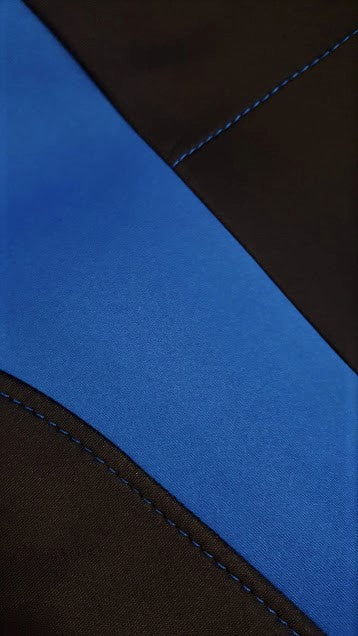 V121-NEO0608S03_03_BLUE_PANEL_AND_STITCHING_82dc4003-c459-42d9-9c3f-68ecdfe94dec Universal Ultra Light Neoprene Rear Seat Covers Size 06/08S | Black/Blue - Image 1