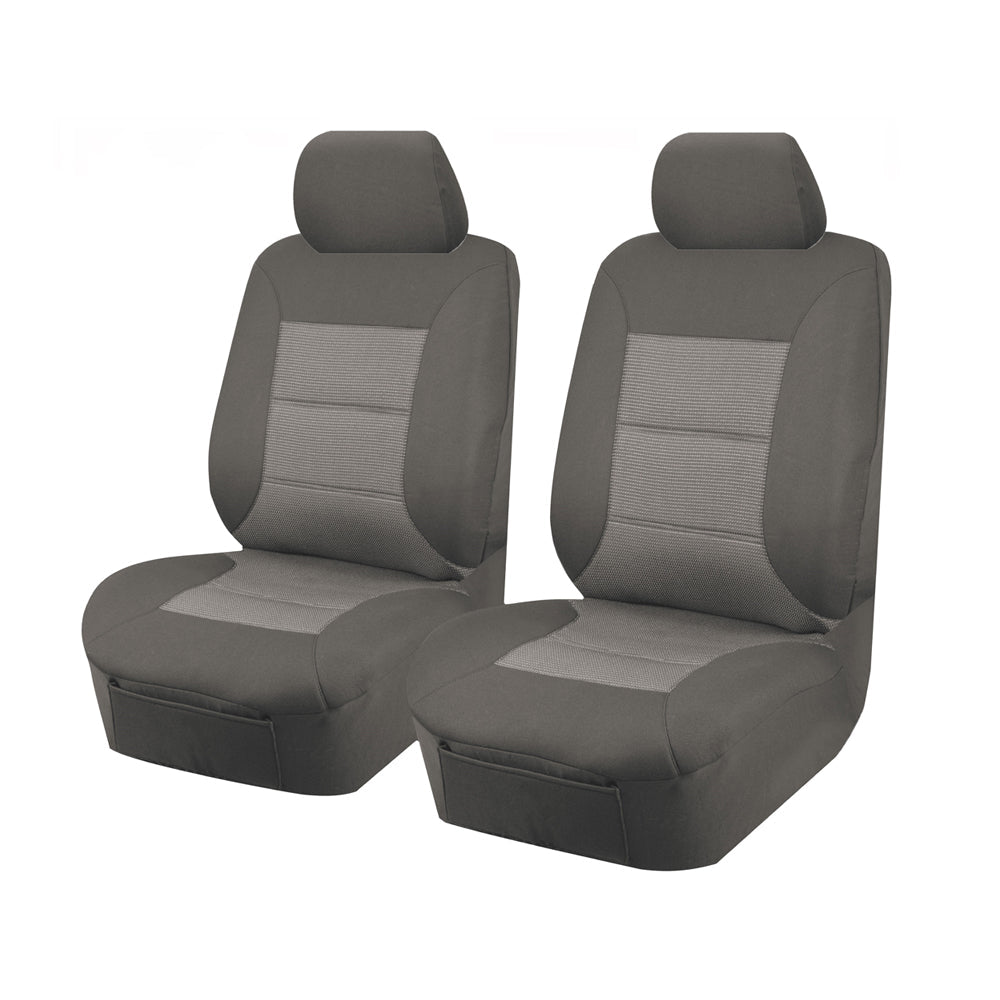 V121-PMTMTRI1207_PMTMTRI1207_6dfb679f-0939-4518-9787-c37aa90b655b Seat Covers for MITSUBISHI TRITON MQ SERIES 01/2015 - ON SINGLE CAB CHASSIS FRONT 2X BUCKETS GREY PREMIUM - Image 1