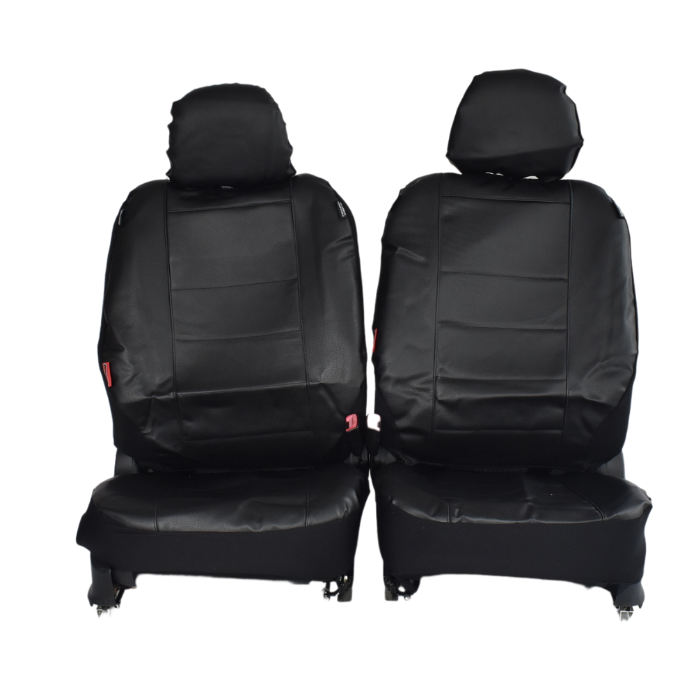 V121-TMDNAVA97TOROBLK_7_1b416183-4fb7-4071-a035-deeb83533c6e Leather Look Car Seat Covers For Nissan Frontier Dual Cab 1997-2020 | Black - Image 1