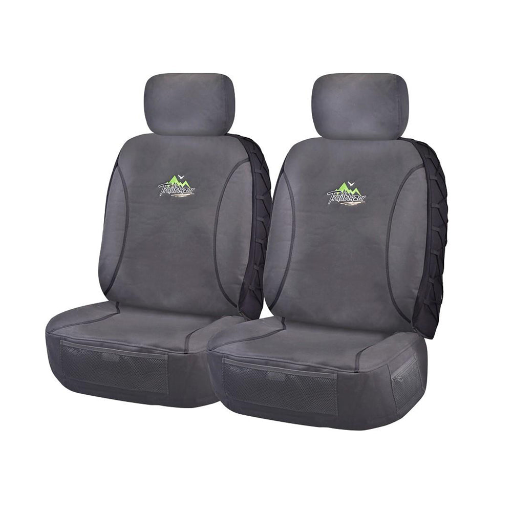 V121-TRTMRG0408_TRTMRG0408_20d3ebbd-431f-480d-b5f2-1711a8aea22b Seat Covers for FORD RANGER PJ-PK SERIES 12/2006 ? 11/2011 SINGLE / DUAL CAB CHASSIS FRONT 2X BUCKETS CHARCOAL TRAILBLAZER - Image 1