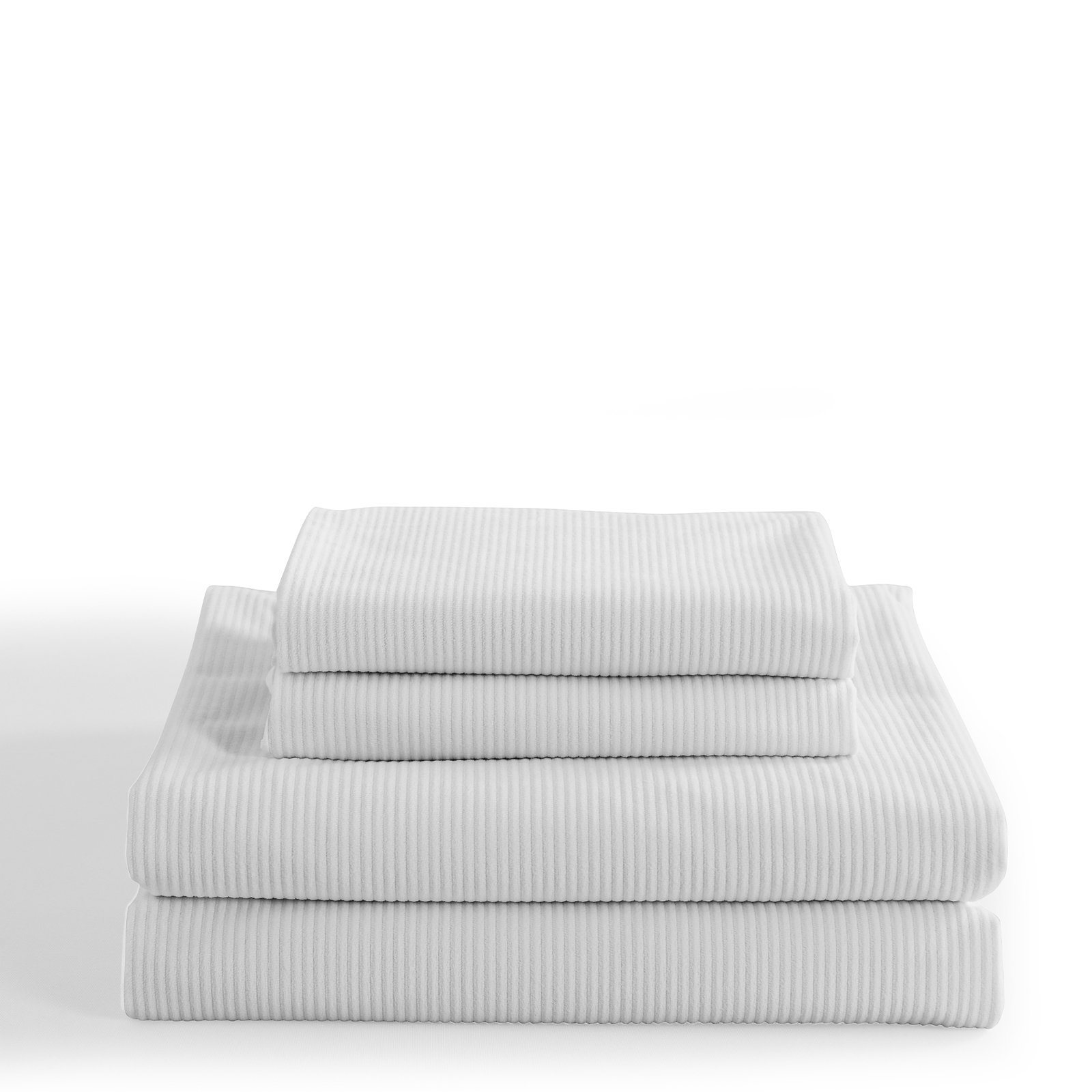 V160-10003801-10003796_6-00 Royal Comfort Velvet Corduroy Quilt Cover Set Super Soft Luxurious Warmth - King - White - Image 1