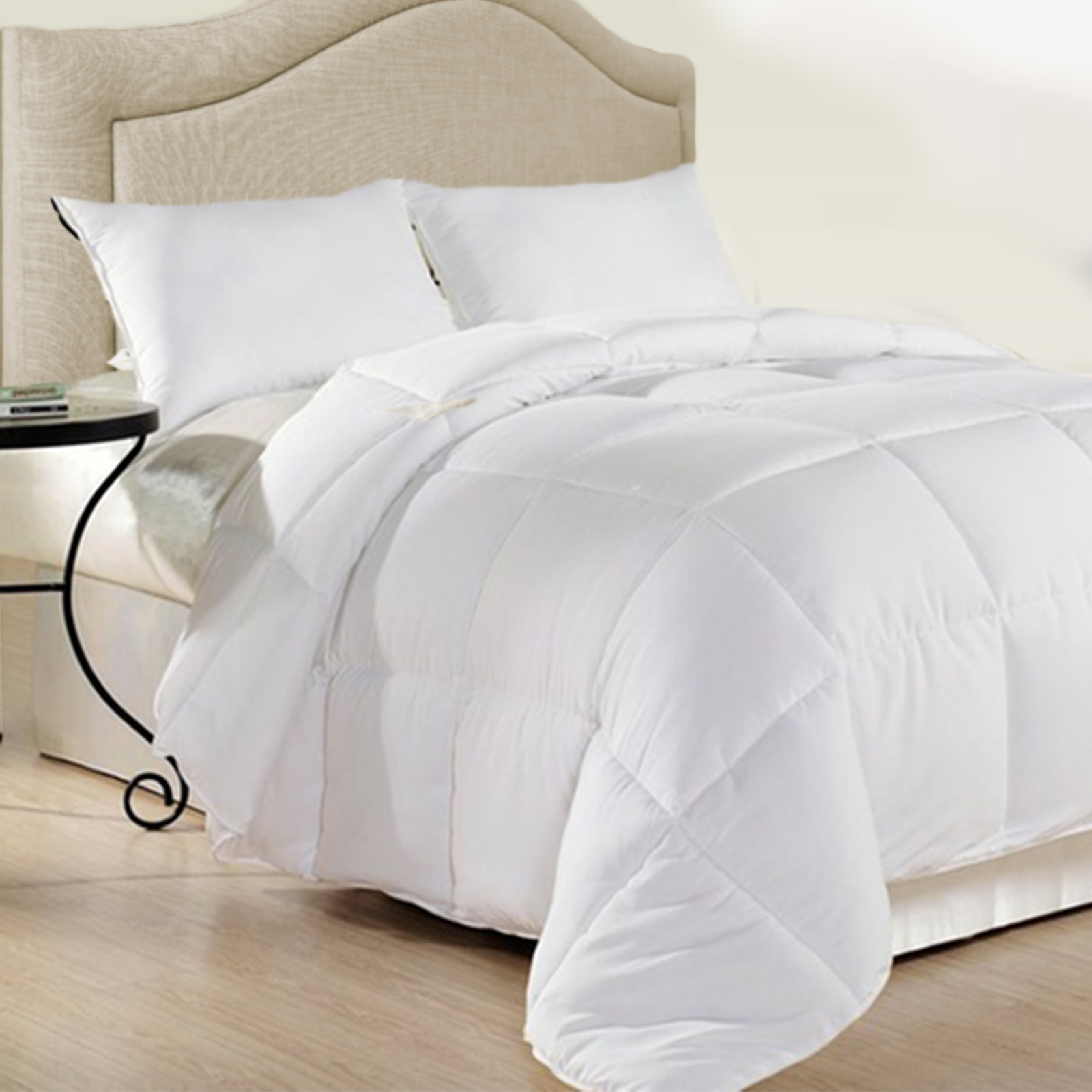 V160-201244-01_8 Royal Comfort 500GSM Plush Duck Feather Down Quilt Ultra Warm Soft - All Seasons - Single - White - Image 1