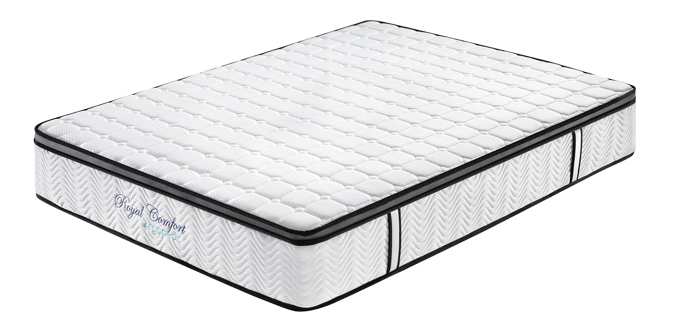 V160-202356_202356_13_1 Ergopedic Mattress 5 Zone Latex Pocket Spring Mattress In A Box 30cm - King Single - White Grey Black - Image 1