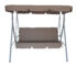 Milano Outdoor Swing Bench Seat Chair Canopy Furniture 3 Seater Garden Hammock - Coffee