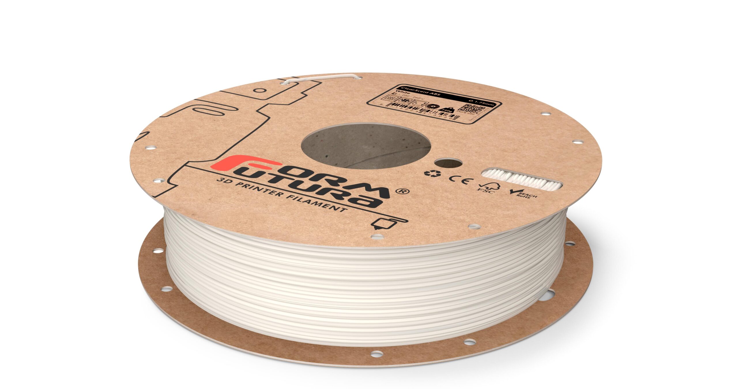 V177-175CLSC-WHITE-0750_ClearScent-ABS-White-175-750g__34679_1 ABS Filament ClearScent ABS 1.75mm White 750 gram 3D Printer Filament - Image 1