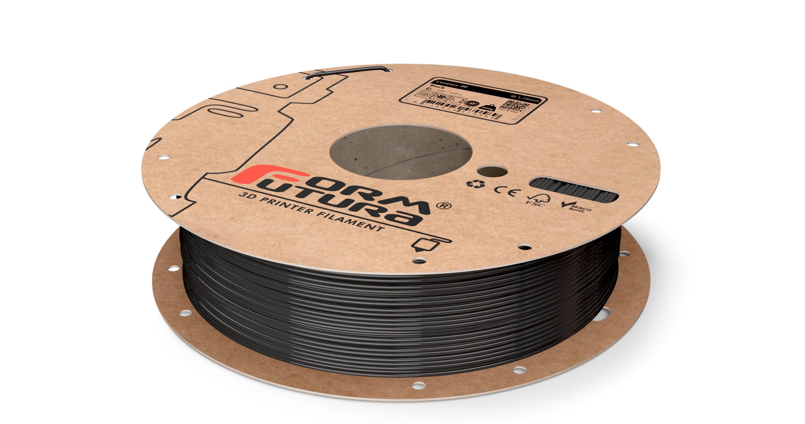 V177-175CNTRPP-BLCK-0500_8718924470589_Centaur-PP-Black-175-500g__75897_1 PP Filament Centaur PP 1.75mm 500 gram Black 3D Printer Filament - Image 1