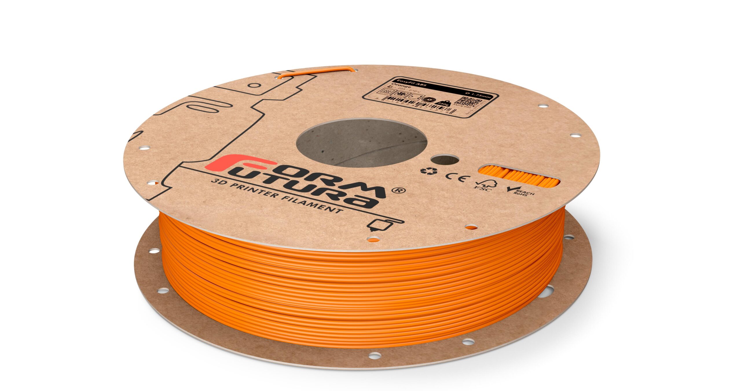 V177-175EABS-ORA-0750_EasyFil-ABS-Orange-175-750g__44417_1 ABS Filament EasyFil ABS 1.75mm Orange 750 gram 3D Printer Filament - Image 1