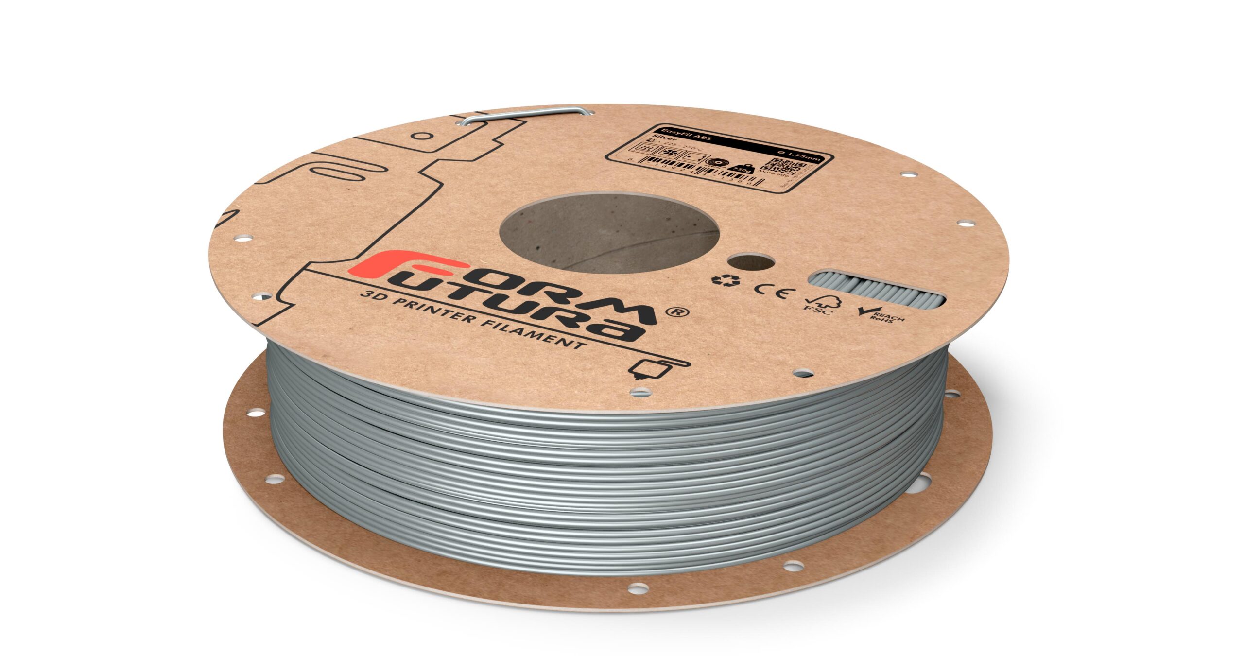 V177-175EABS-SLVR-0750_EasyFil-ABS-Silver-175-750g__45717_1 ABS Filament EasyFil ABS 1.75mm Silver 750 gram 3D Printer Filament - Image 1