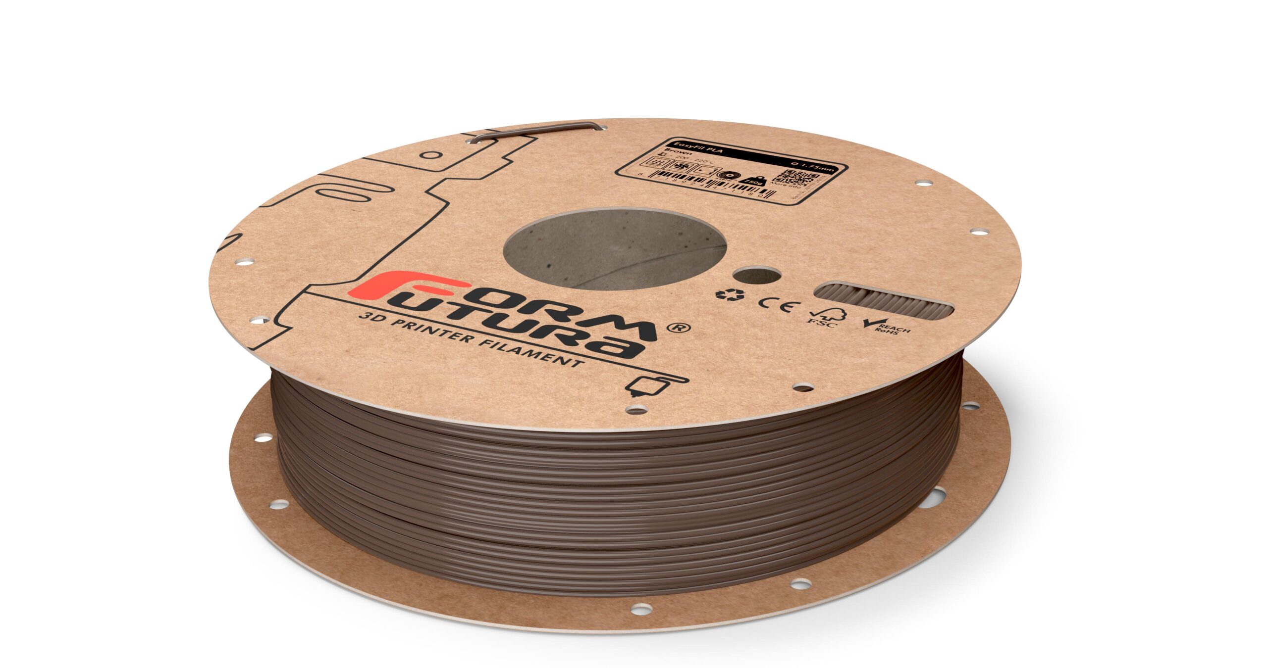 V177-175EPLA-BRWN-0750_EasyFil-PLA-Brown-175-750g__08735_1 PLA Filament EasyFil PLA 1.75mm Brown 750 gram 3D Printer Filament - Image 1
