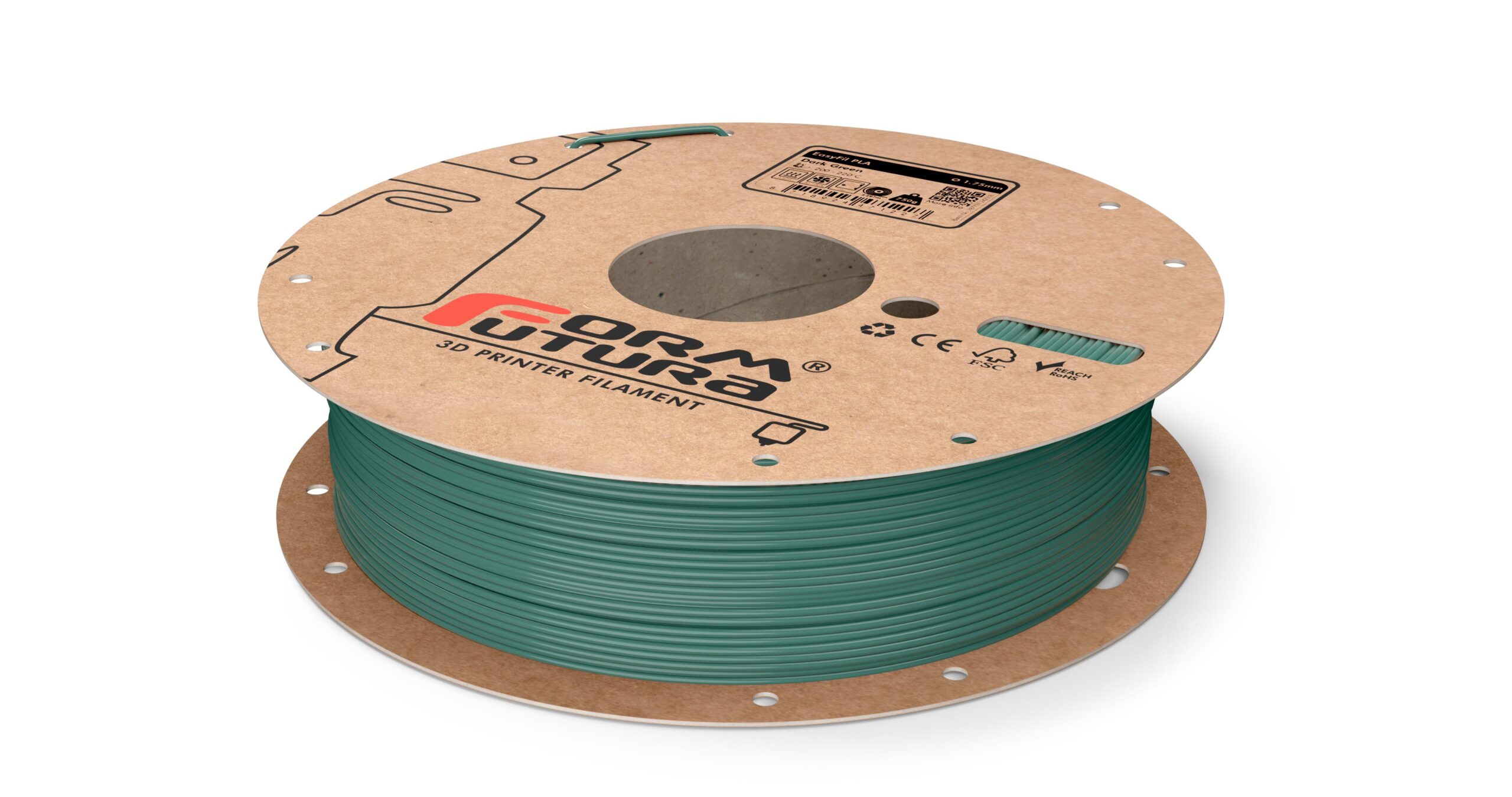 V177-175EPLA-DAGR-0750_EasyFil-PLA-Dark-Green-175-750g__39973_1 PLA Filament EasyFil PLA 1.75mm Dark Green 750 gram 3D Printer Filament - Image 1