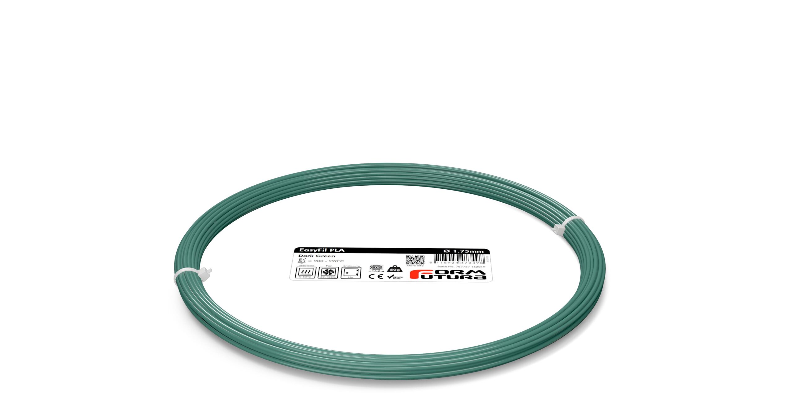 V177-175EPLA-GLGR-0050_8718924473498_EasyFil-PLA-Dark-Green-175-50g__11358_1 PLA Filament EasyFil PLA 1.75mm Glow in the Dark Green 50 gram 3D Printer Filament - Image 1