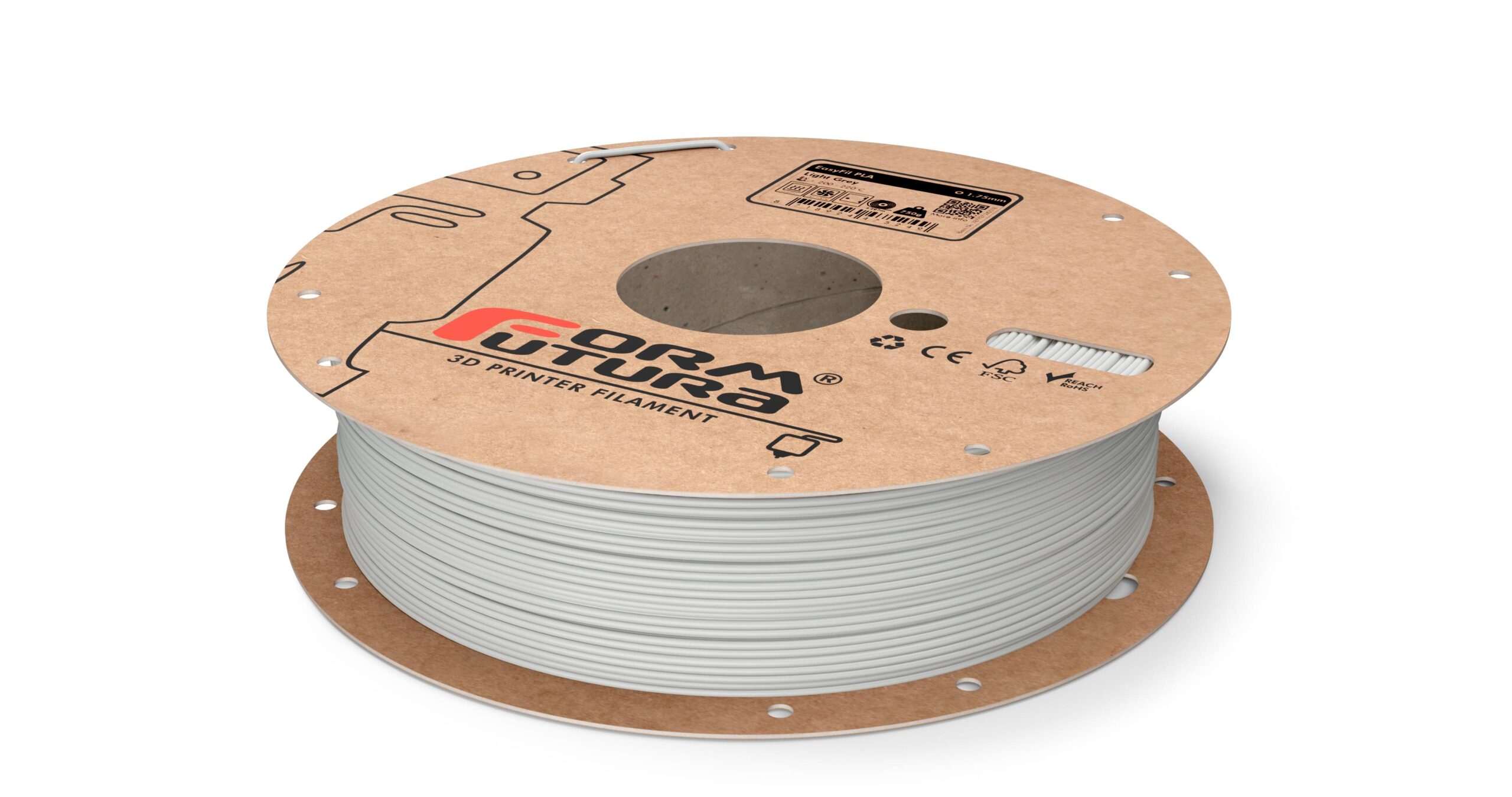 V177-175EPLA-LIGREY-0750_8718924470749_EasyFil-PLA-Light-Grey-285-2300g__47233_1 PLA Filament EasyFil PLA 1.75mm Light Grey 750 gram 3D Printer Filament - Image 1