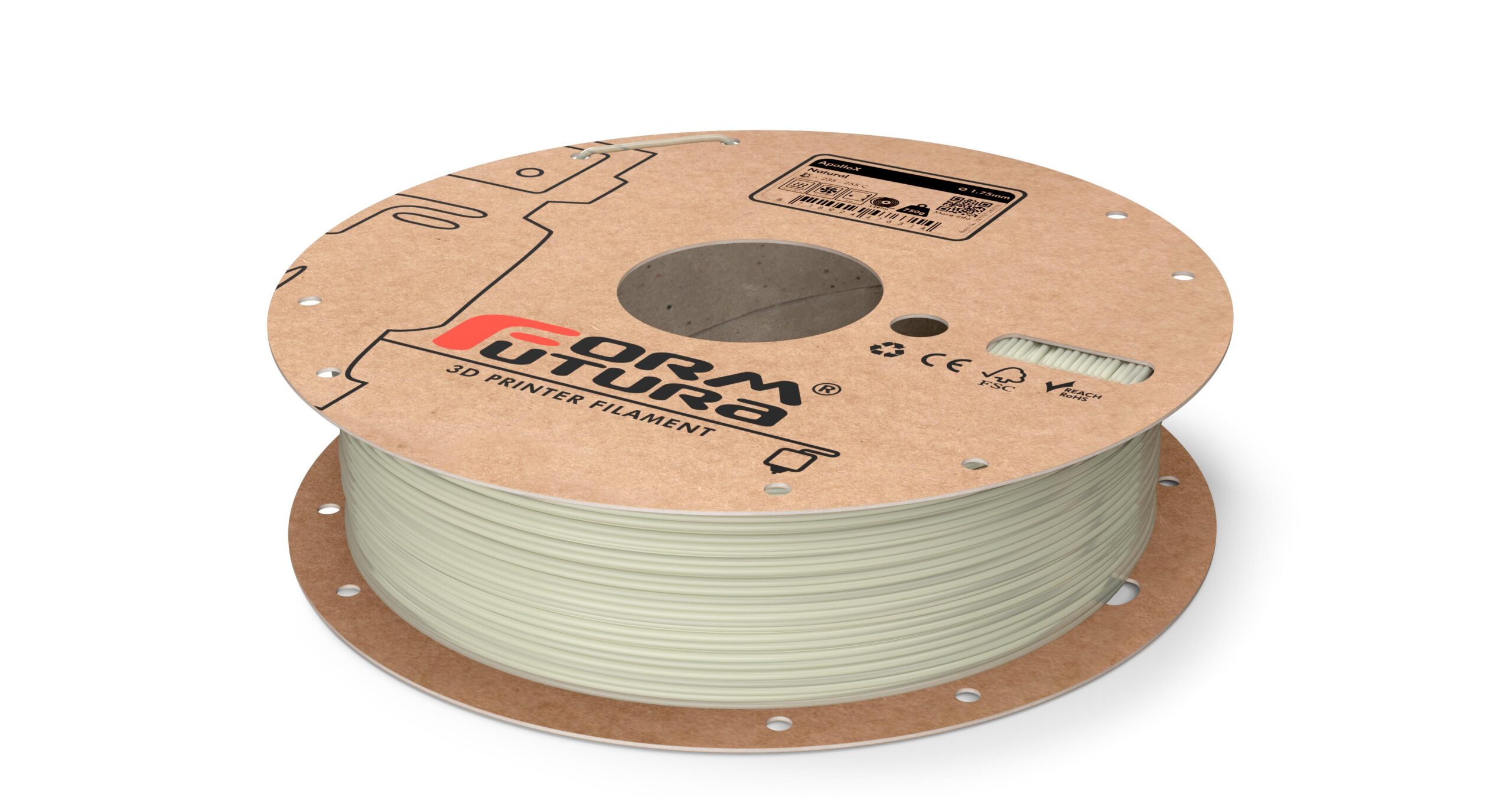V177-285APOX-NAT-0750_8718924477991_ApolloX-Natural-175-2300g__35395_1 ASA Filament ApolloX 2.85mm Natural 750 gram 3D Printer Filament - Image 1