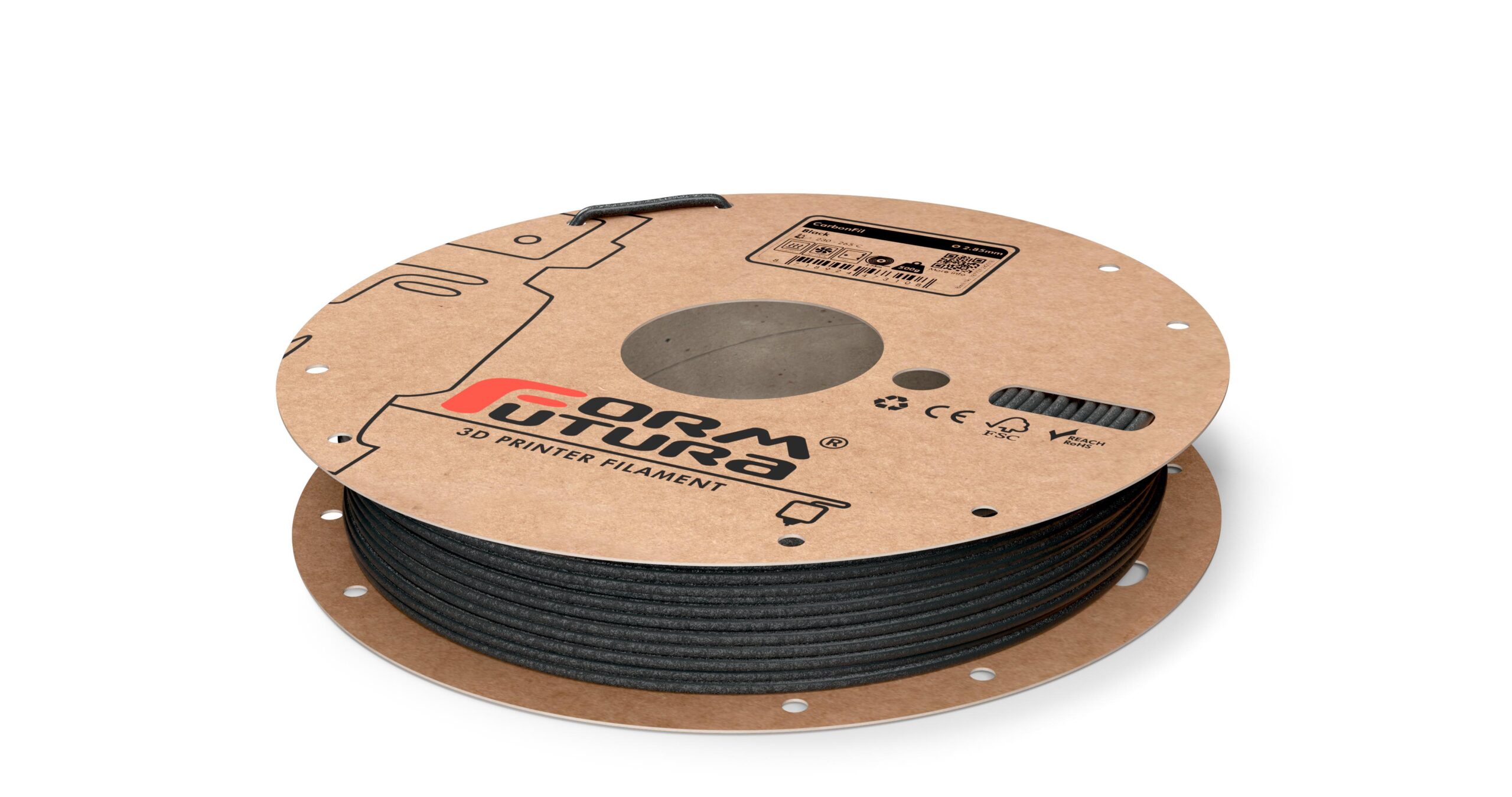 V177-285CARBFIL-BLCK-0500_8718924477380_CarbonFil-Black-285-2300g__40286_1 Carbon Fibre PETG Filament CarbonFil 2.85mm Black 500 gram 3D Printer Filament - Image 1
