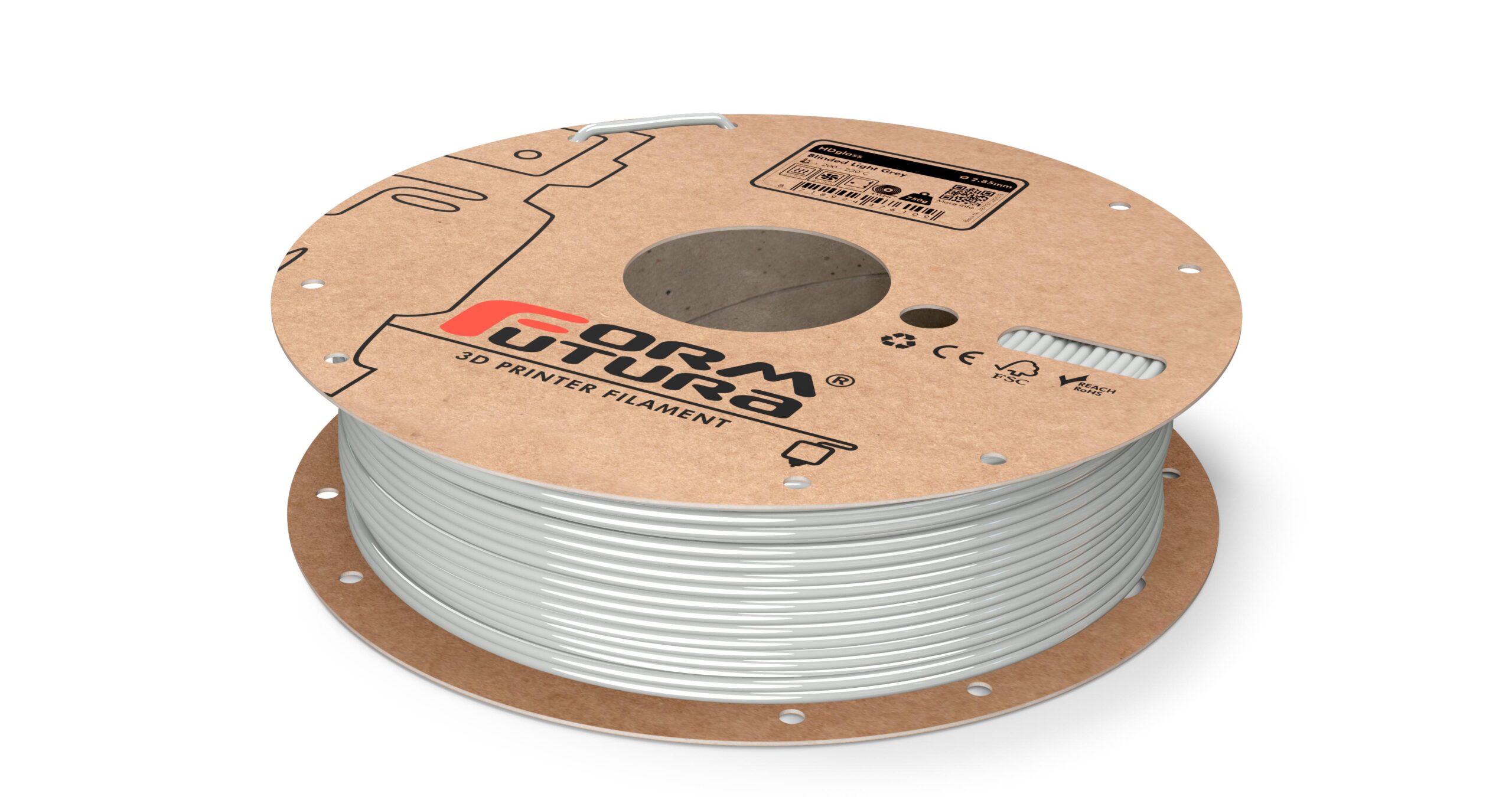 V177-285HDGLA-BLLGRY-8000_8718924478097_HDGlass-Blinded-Light-Grey-285-8000g__99726_1 PETG Filament HDglass 2.85mm Blinded Light Grey 8000 gram On Demand 3D Printer Filament - Image 1